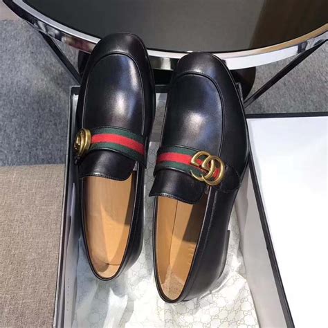 size 14 men's leather gg imprinted gucci|gucci loafers for men.